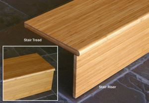 Pisadas de escalera de bambú sólido carbonizado saludable