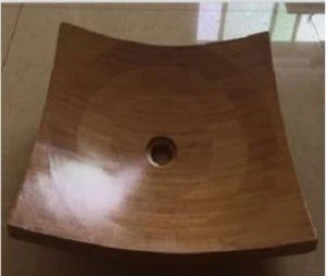 Fregadero de la cocina de bambú, el bambú de baño Lavabo